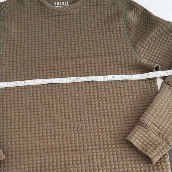 NOBULL Men’s Sweatshirt Waffle Crew Pullover Performance Training Gym Green SZ M - Picture 6 of 8